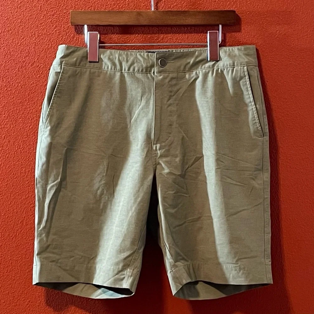 Faherty Men’s 9” All Day Slate Green Outdoor Hiking Pocket Drawstring Shorts